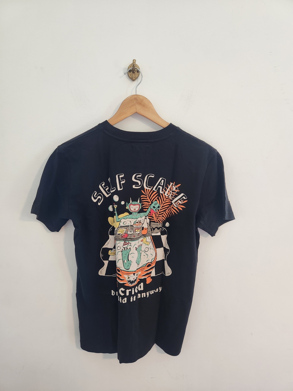 Occupied Mind Graphic Tee Self Scare Size Medium